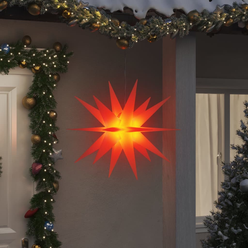 Lampes de Noël Vidaxl avec LEDS 3 PCS Pliant 100 cm de rouge