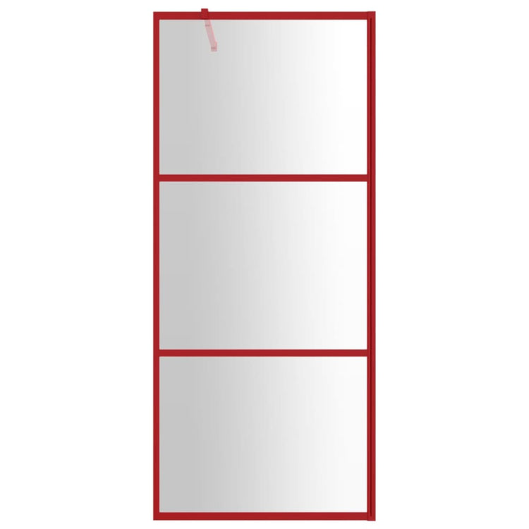 Vidaxl Walk-In Walk Mury Transparent 80x195 cm ESG Verre rouge