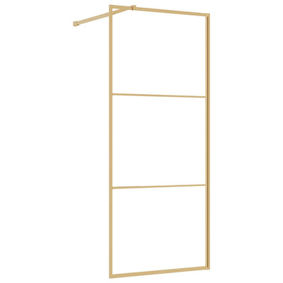 Vidaxl Walk-In Muron de douche transparente 80x195 cm ESG-Glas Gold coloré
