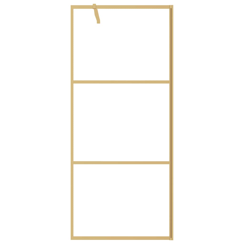 Vidaxl Walk-In Muron de douche transparente 80x195 cm ESG-Glas Gold coloré