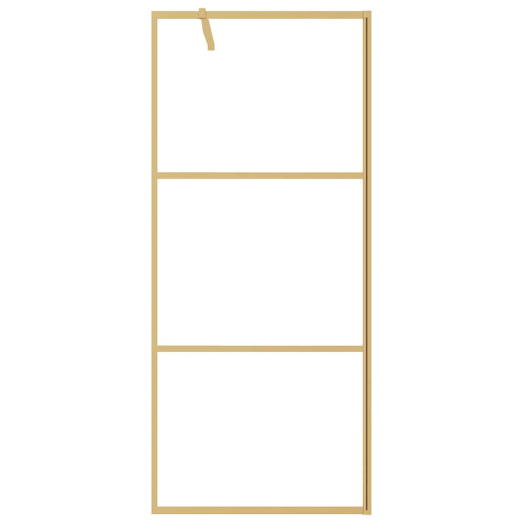 Vidaxl Walk-In Muron de douche transparente 80x195 cm ESG-Glas Gold coloré