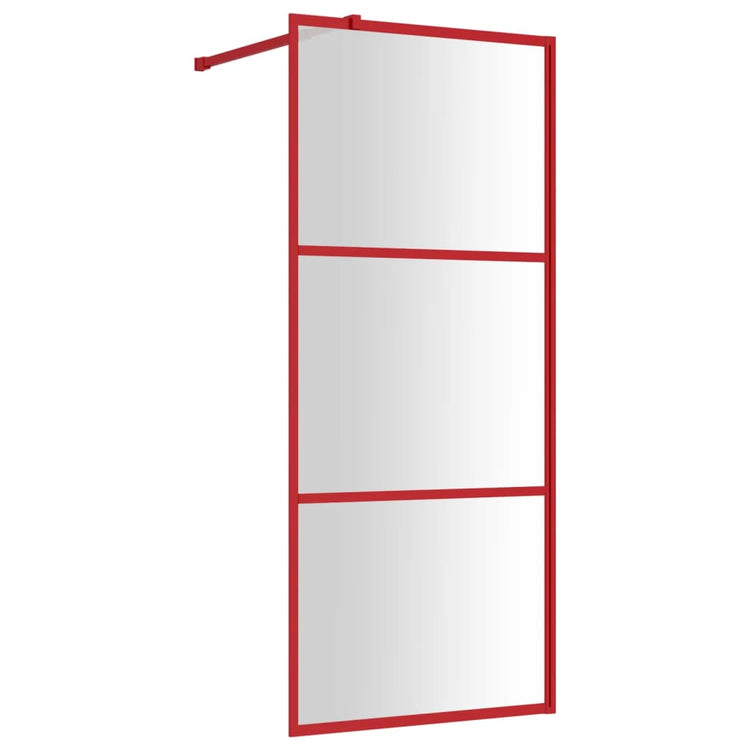 Vidaxl Walk-In Walk Murn Transparent 90x195 cm ESG Verre rouge