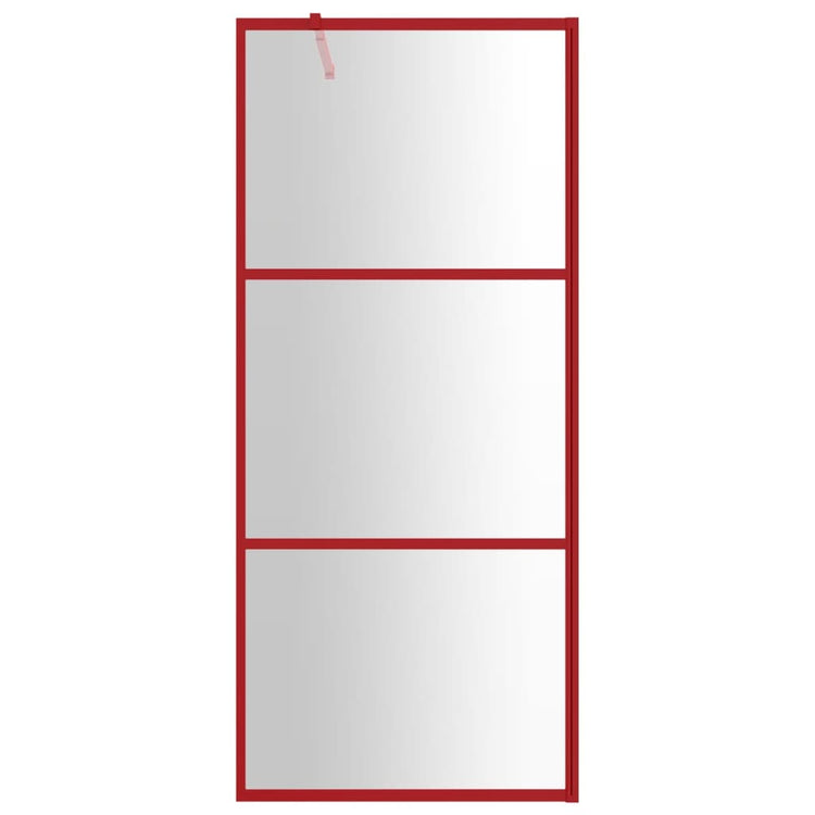 Vidaxl Walk-In Walk Murn Transparent 90x195 cm ESG Verre rouge