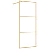 Vidaxl Walk-In Mur de douche transparent 90x195 cm ESG Glass Gold Couleurs