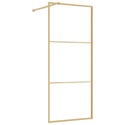 Vidaxl Walk-In Mur de douche transparent 90x195 cm ESG Glass Gold Couleurs