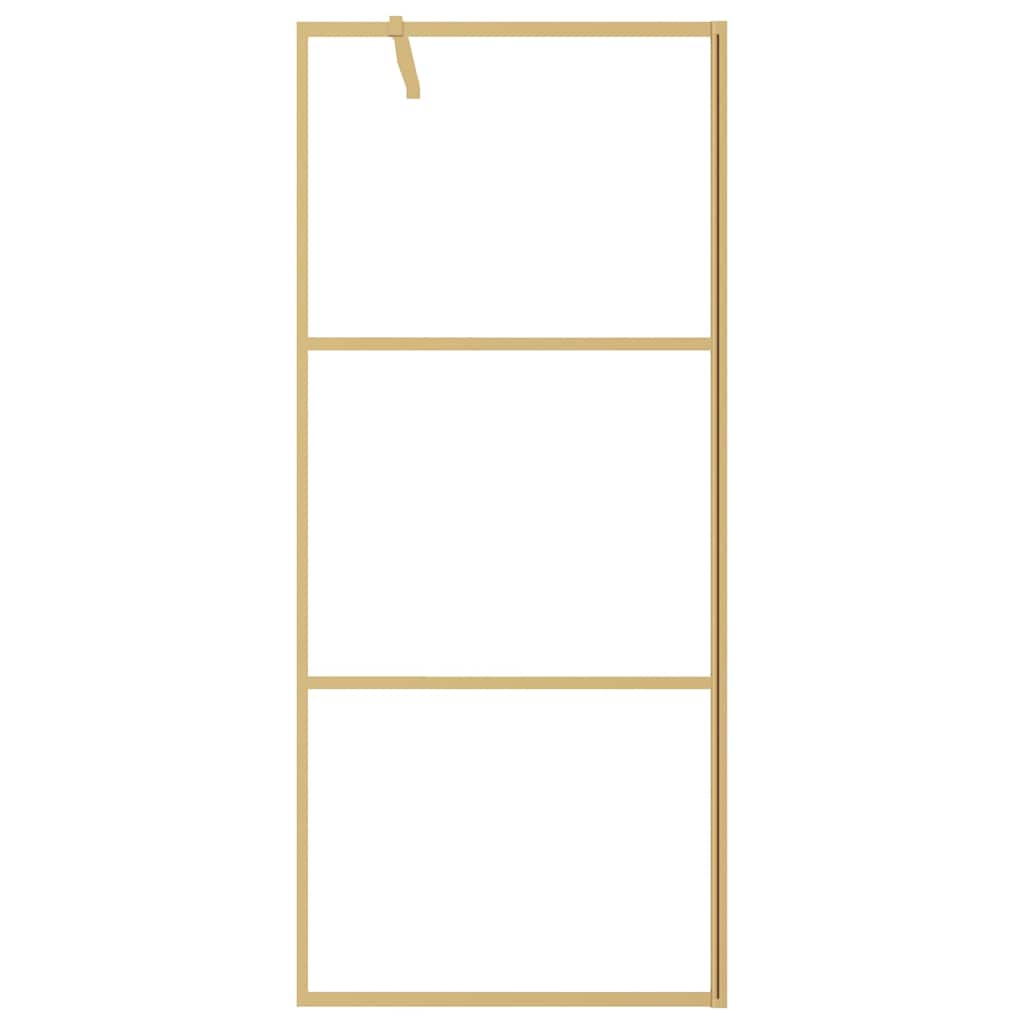 Vidaxl Walk-In Mur de douche transparent 90x195 cm ESG Glass Gold Couleurs