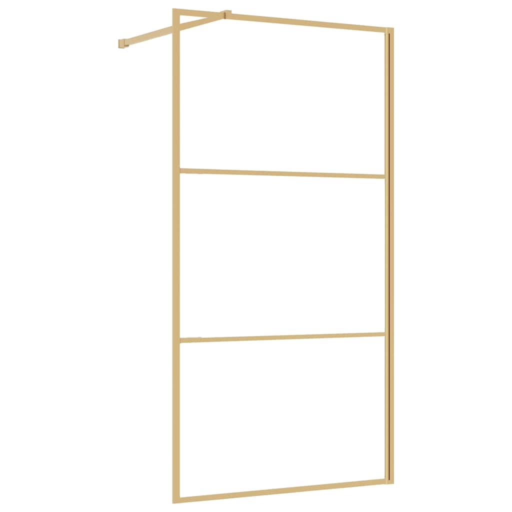 Vidaxl Walk-In Muron de douche transparent 100x195 cm ESG-Glas Gold coloré