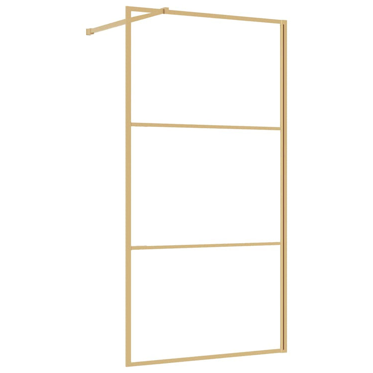 Vidaxl Walk-In Muron de douche transparent 100x195 cm ESG-Glas Gold coloré