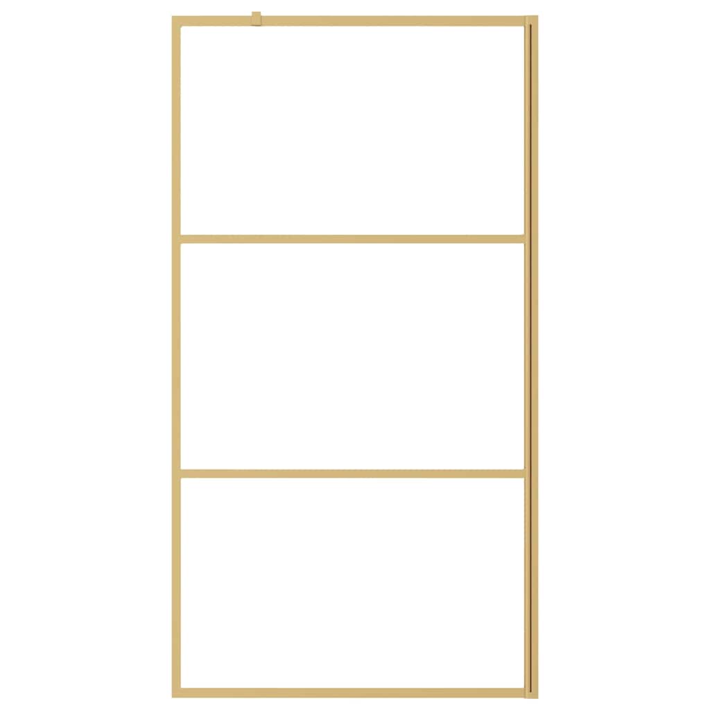 Vidaxl Walk-In Muron de douche transparent 100x195 cm ESG-Glas Gold coloré