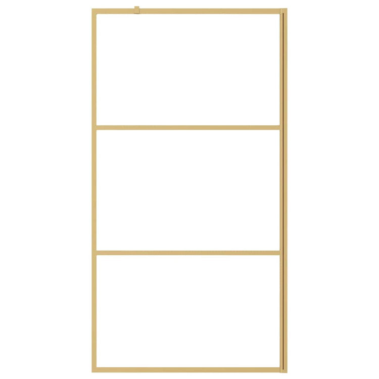 Vidaxl Walk-In Muron de douche transparent 100x195 cm ESG-Glas Gold coloré