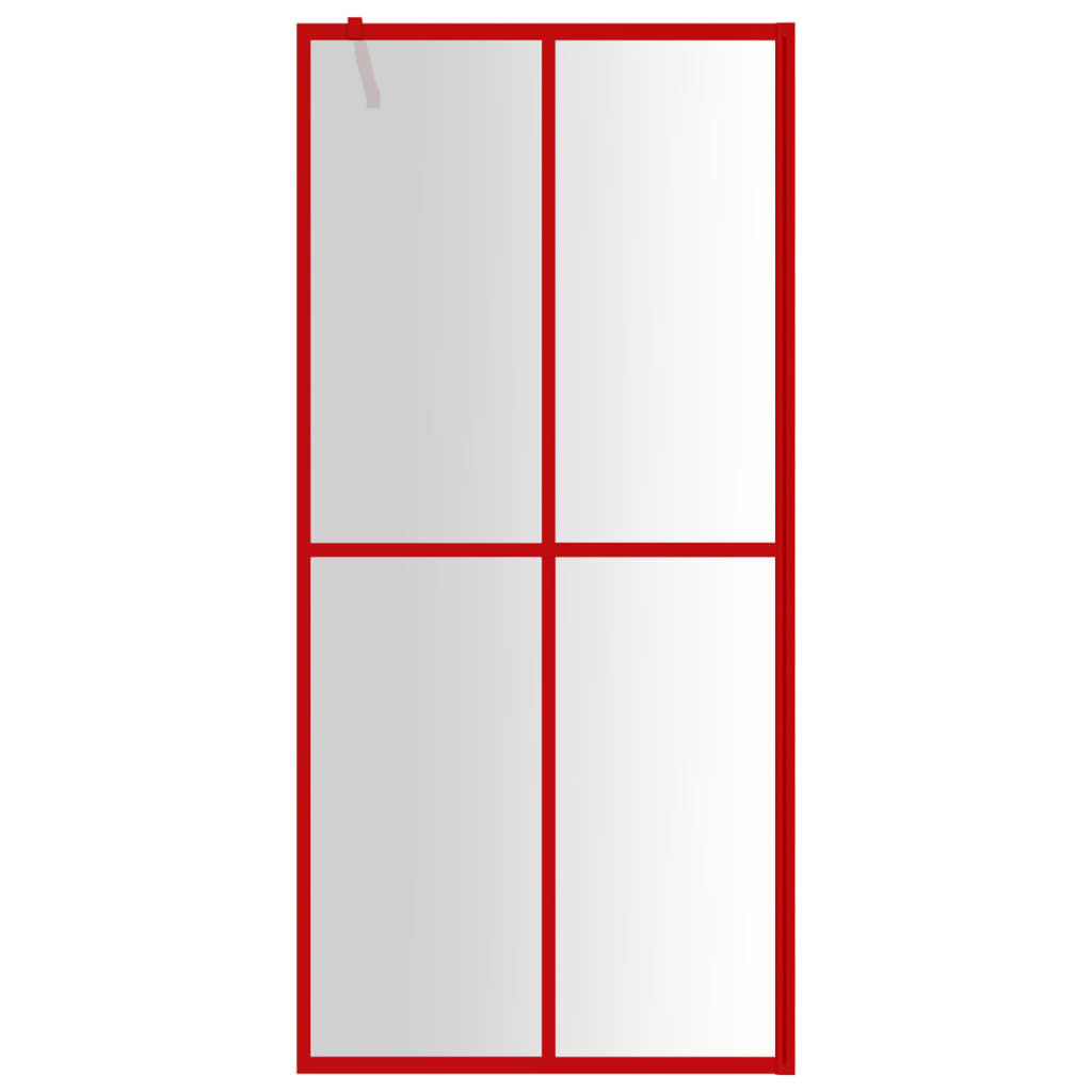 Vidaxl Walk-In Walk Mury Transparent 80x195 cm ESG Verre rouge