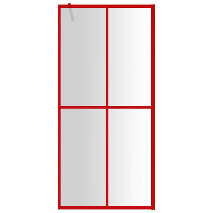 Vidaxl Walk-In Walk Murn Transparent 90x195 cm ESG Verre rouge