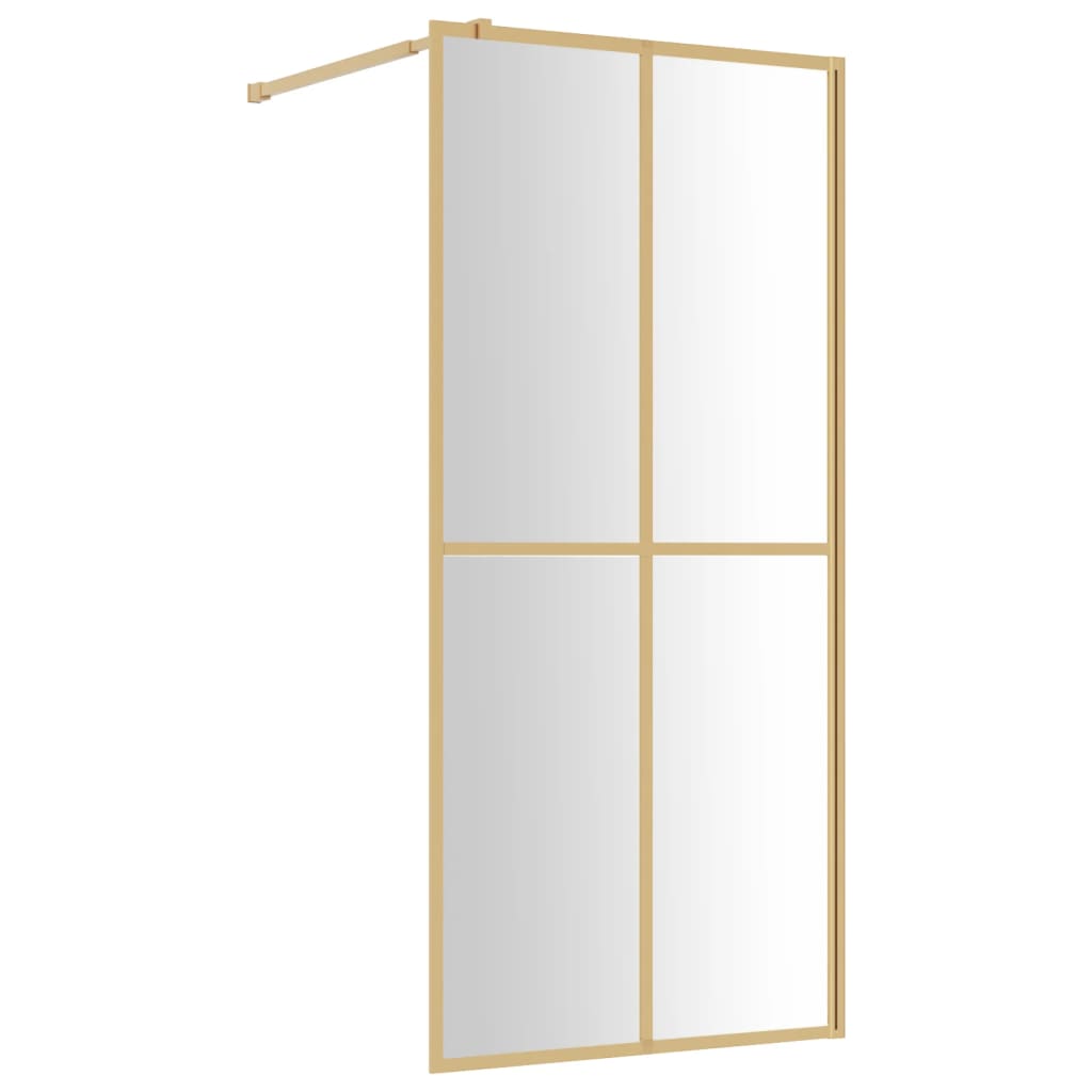 Vidaxl Walk-In Mur de douche transparent 90x195 cm ESG Glass Gold Couleurs