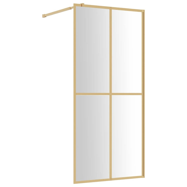 Vidaxl Walk-In Mur de douche transparent 90x195 cm ESG Glass Gold Couleurs