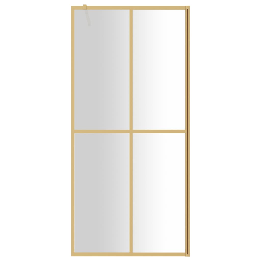 Vidaxl Walk-In Mur de douche transparent 90x195 cm ESG Glass Gold Couleurs