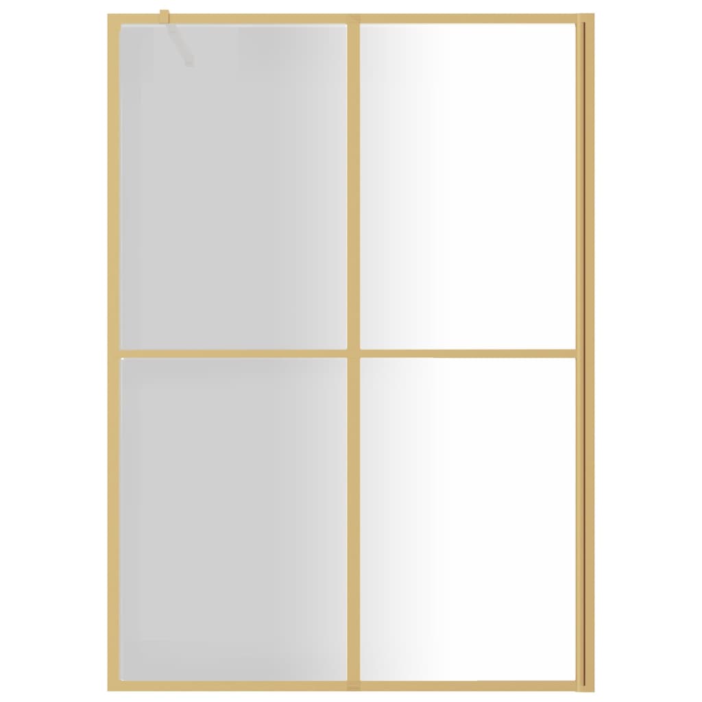 Vidaxl Walk-In Muron de douche transparente 140x195 cm ESG Glass Gold Couleurs