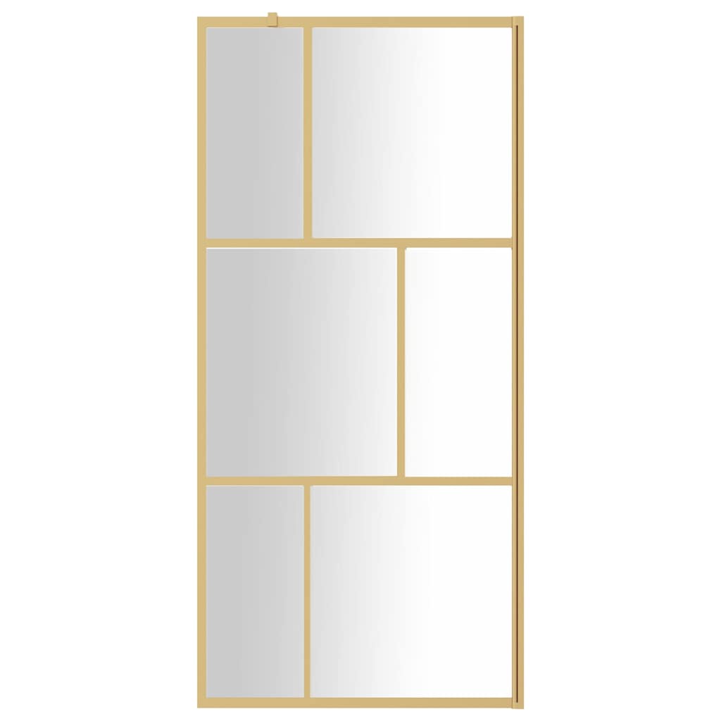 Vidaxl Walk-In Muron de douche transparente 80x195 cm ESG-Glas Gold coloré