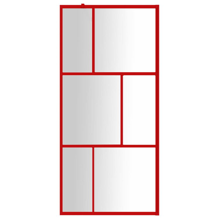 Vidaxl Walk-In Walk Murn Transparent 90x195 cm ESG Verre rouge
