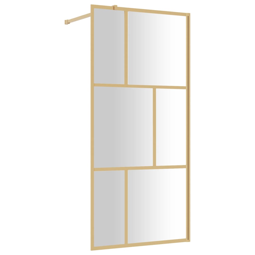 Vidaxl Walk-In Mur de douche transparent 90x195 cm ESG Glass Gold Couleurs