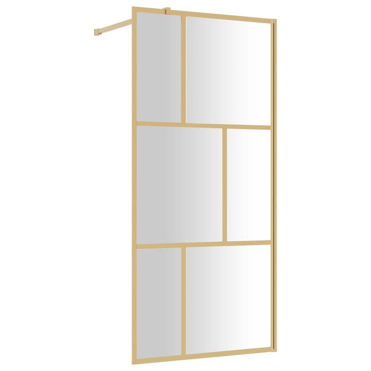 Vidaxl Walk-In Mur de douche transparent 90x195 cm ESG Glass Gold Couleurs