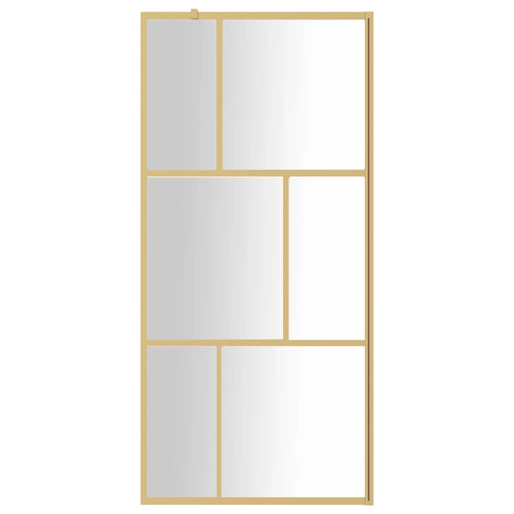 Vidaxl Walk-In Mur de douche transparent 90x195 cm ESG Glass Gold Couleurs