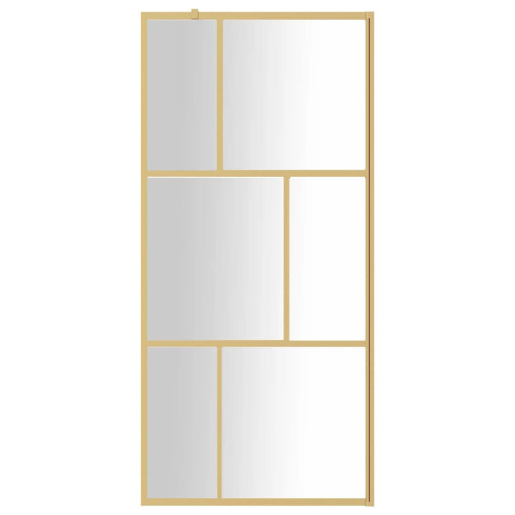 Vidaxl Walk-In Mur de douche transparent 90x195 cm ESG Glass Gold Couleurs