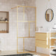 Vidaxl Walk-In Mur de douche transparent 90x195 cm ESG Glass Gold Couleurs