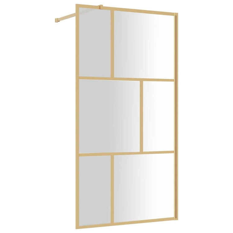 Vidaxl Walk-In Muron de douche transparent 100x195 cm ESG-Glas Gold coloré