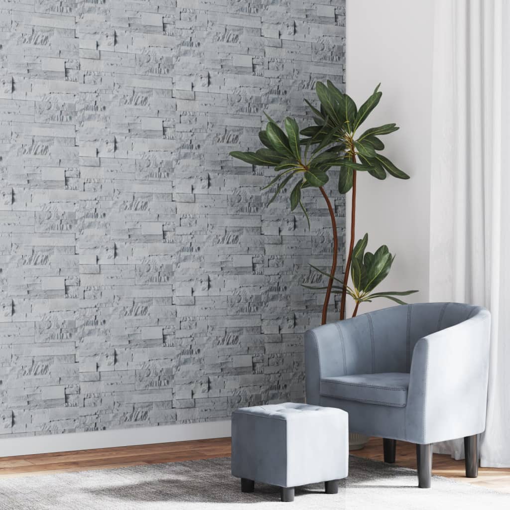 Vidaxl Fore's Wallpaper 3D Stone-look 10x0,53 m gris clair