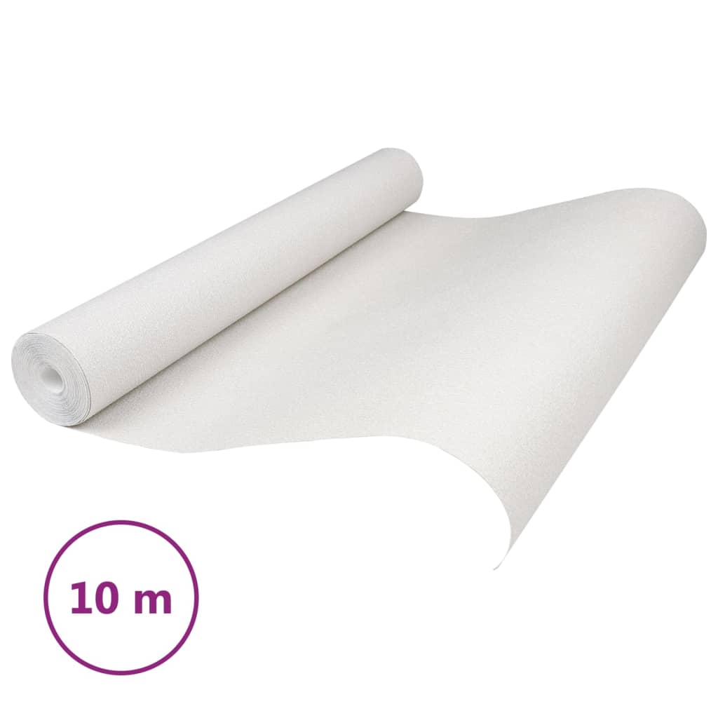 Vidaxl Fore's Wallpaper 3D PLAIN 10x0,53 m blanc