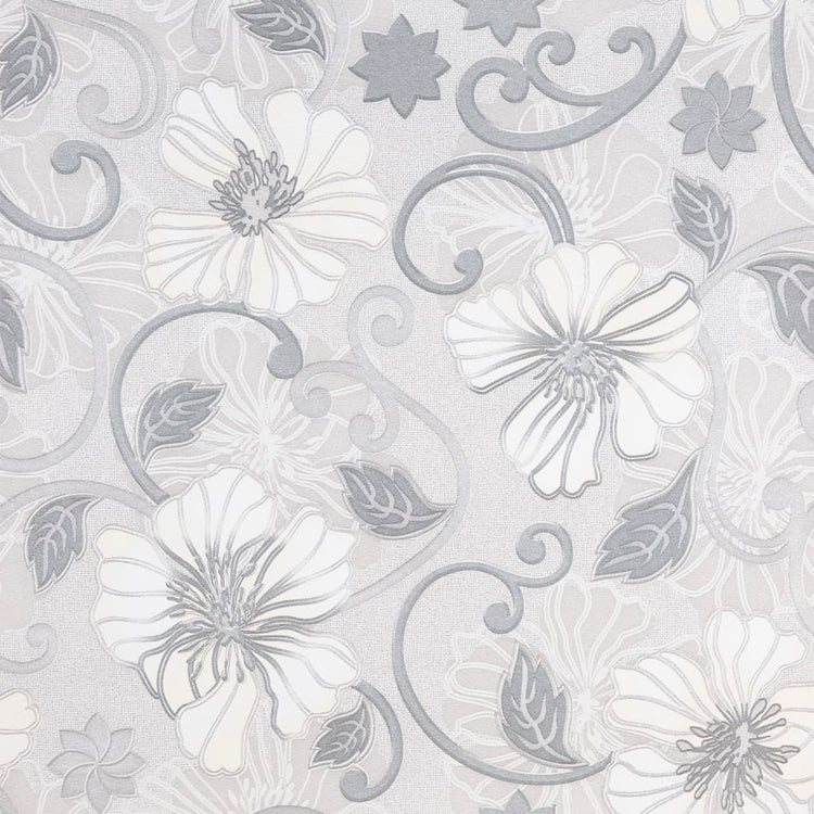 Vidaxl Fore's Wallpaper 3D Flower Match 10x0,53 m gris