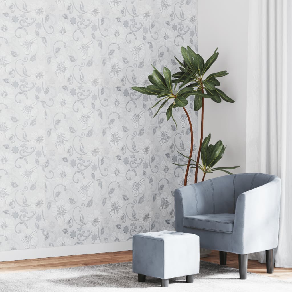 Vidaxl Fore's Wallpaper 3D Flower Match 10x0,53 m gris