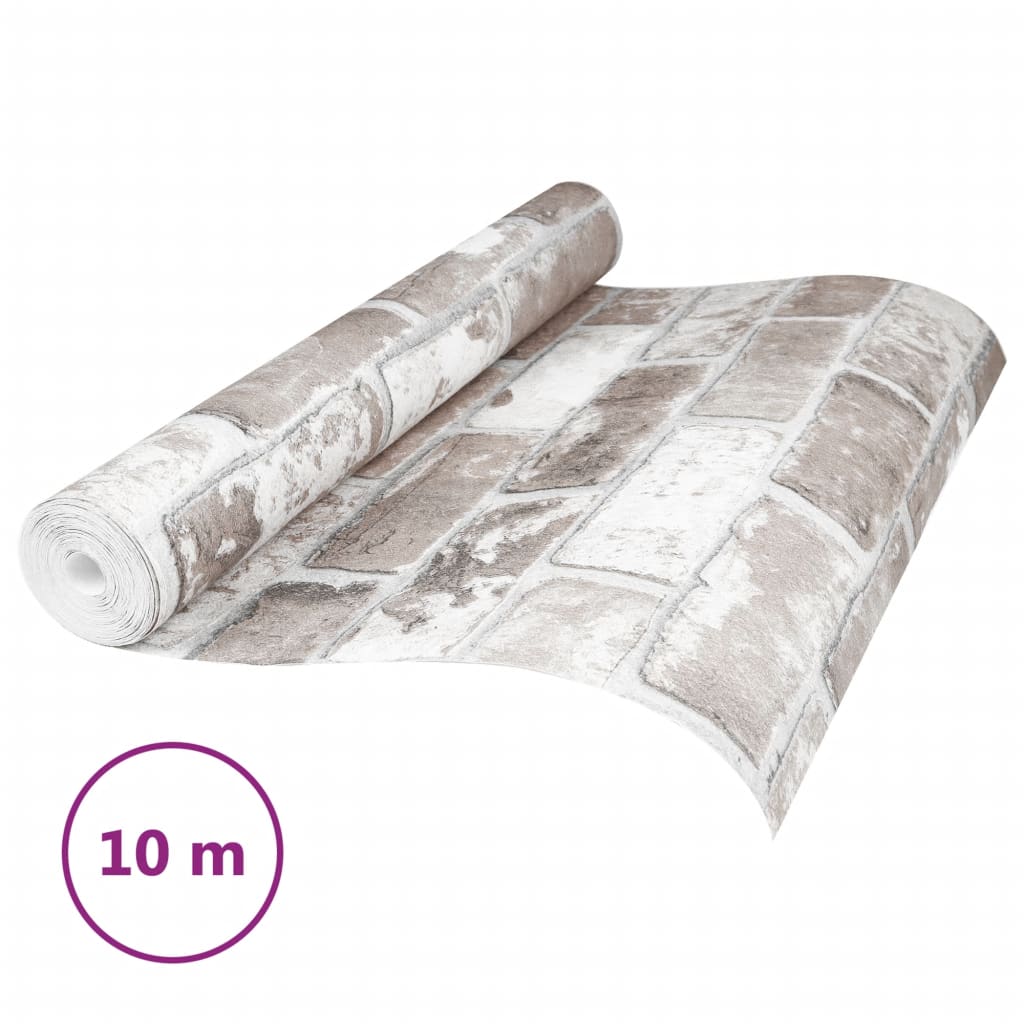 Vidaxl Fore's Wallpaper 3D Brick Match 10x0,53 M Gray