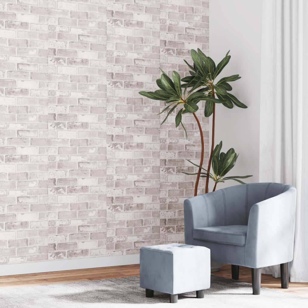 Vidaxl Fore's Wallpaper 3D Brick Match 10x0,53 M Gray