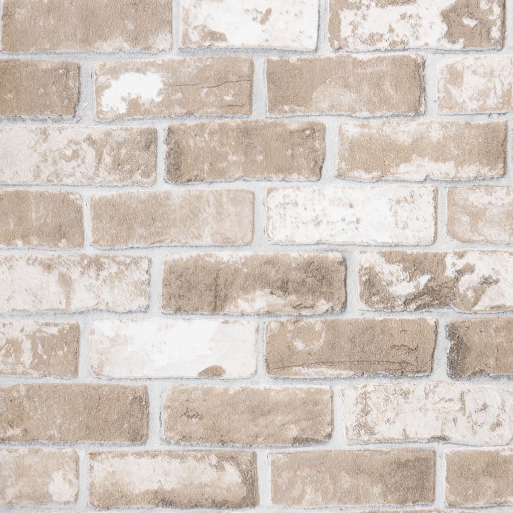 Vidaxl Fore's Wallpaper 3D Brick Match 10x0,53 M Brown