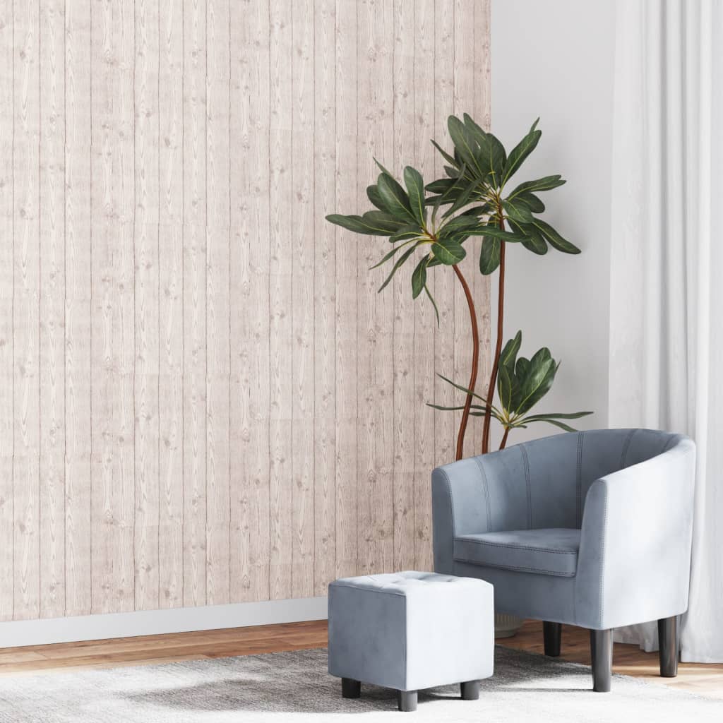 Vidaxl Fore's Wallpaper 3d Houtsnven 10x0,53 m gris