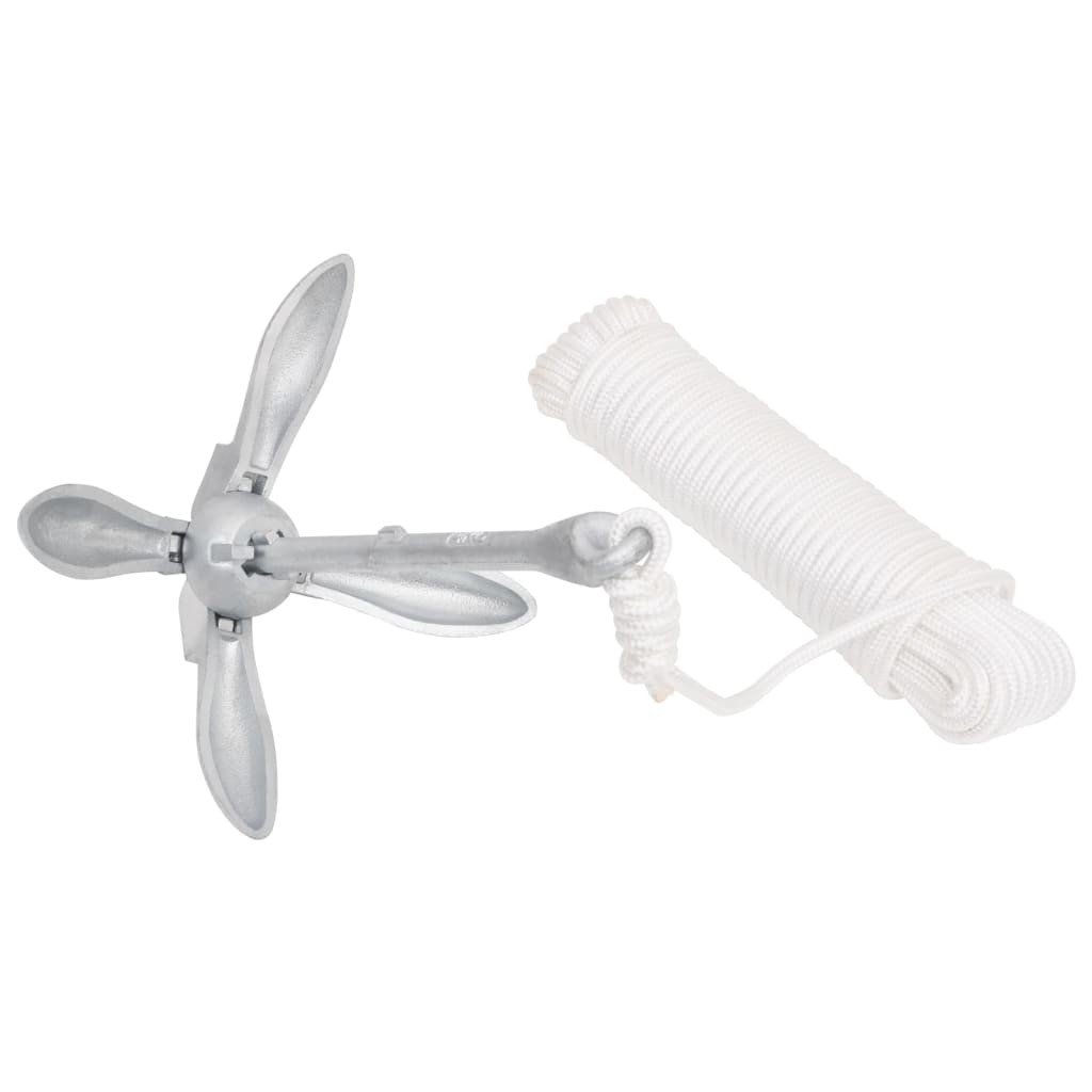 Vidaxl avec corde pliable 2,5 kg de fonte en fer forgé de couleur