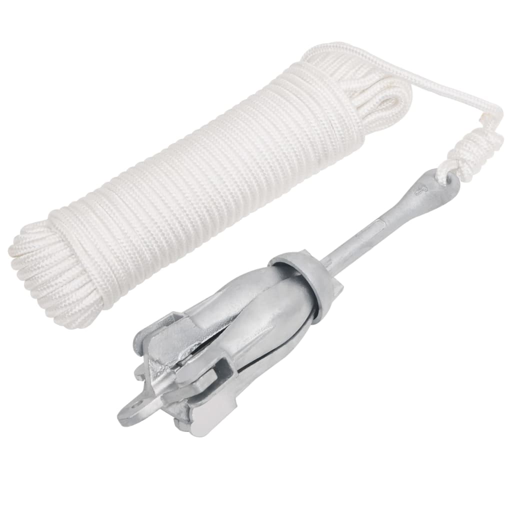 Vidaxl avec corde collapable de 3,2 kg d'argent en fer forgé de couleur