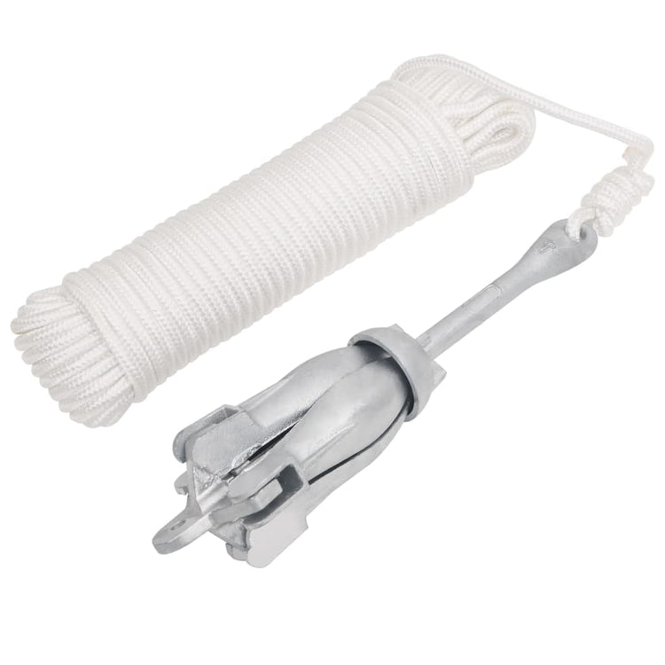 Vidaxl avec corde collapable de 3,2 kg d'argent en fer forgé de couleur