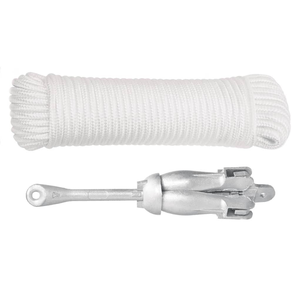 Vidaxl avec corde collapable de 3,2 kg d'argent en fer forgé de couleur