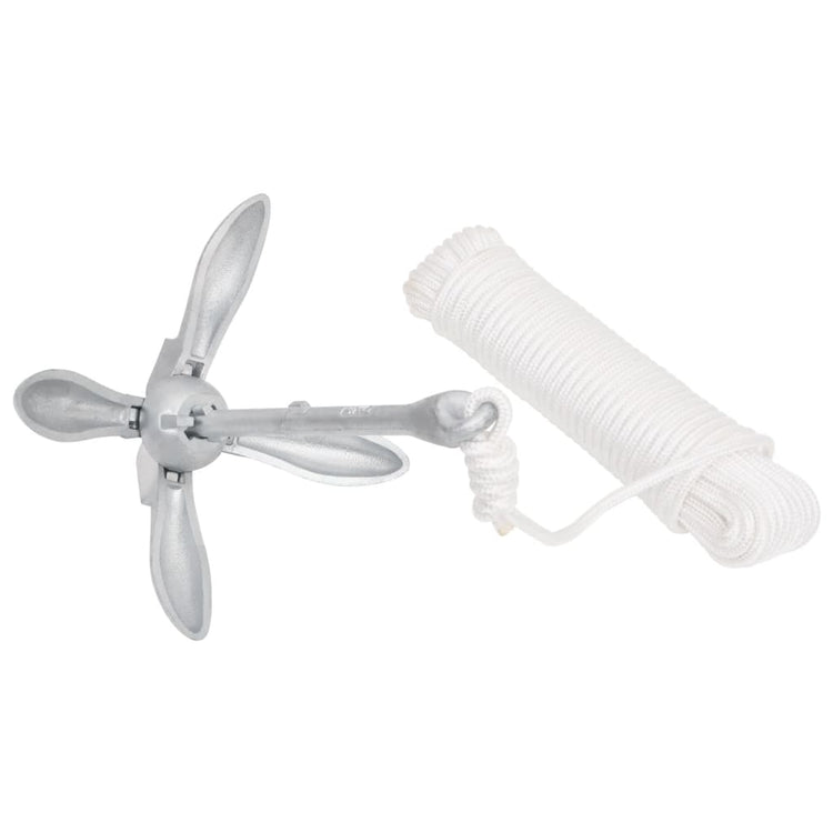 Vidaxl avec corde collapable de 3,2 kg d'argent en fer forgé de couleur
