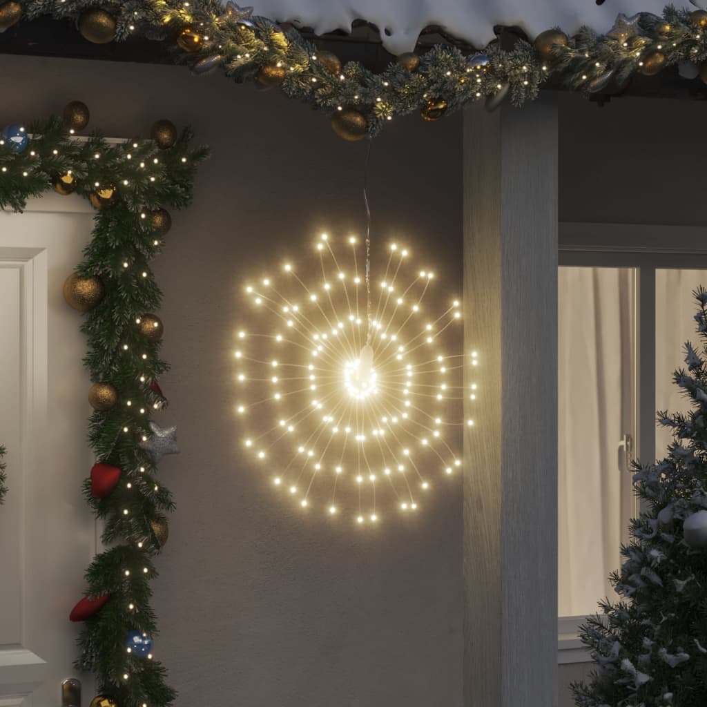 Vidaxl Christmas Lighting Fireworks 2 ST 140 LEDS BLANCS CHAUDS 17 CM