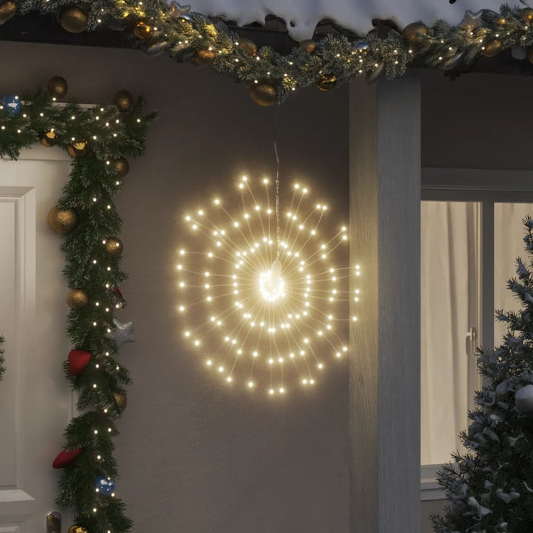 Vidaxl Christmas Lighting Fireworks 8 ST 140 LEDS BLANCS CHAUDS 17 CM