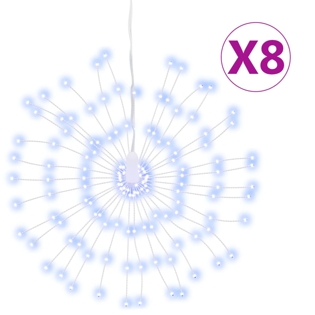 Vidaxl Christmas Lighting Fireworks 8 ST 140 Cold-LEDS blanc 17 cm