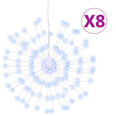 Vidaxl Christmas Lighting Fireworks 8 ST 140 Cold-LEDS blanc 17 cm