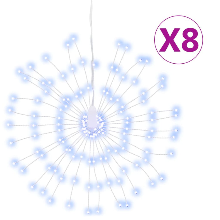 Vidaxl Christmas Lighting Fireworks 8 ST 140 Cold-LEDS blanc 17 cm