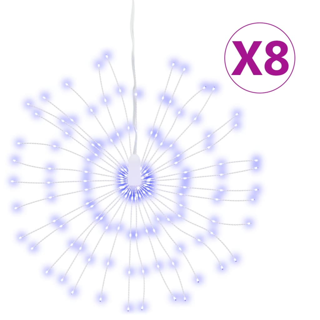Vidaxl Christmas Lighting Fireworks 8 ST 140 BLUE LEDS 17 cm