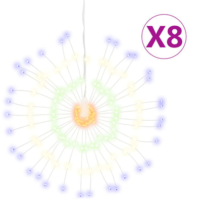 Vidaxl Christmas Lighting Fireworks 8 ST 140 LEDS MULTIFOLORES 17 CM