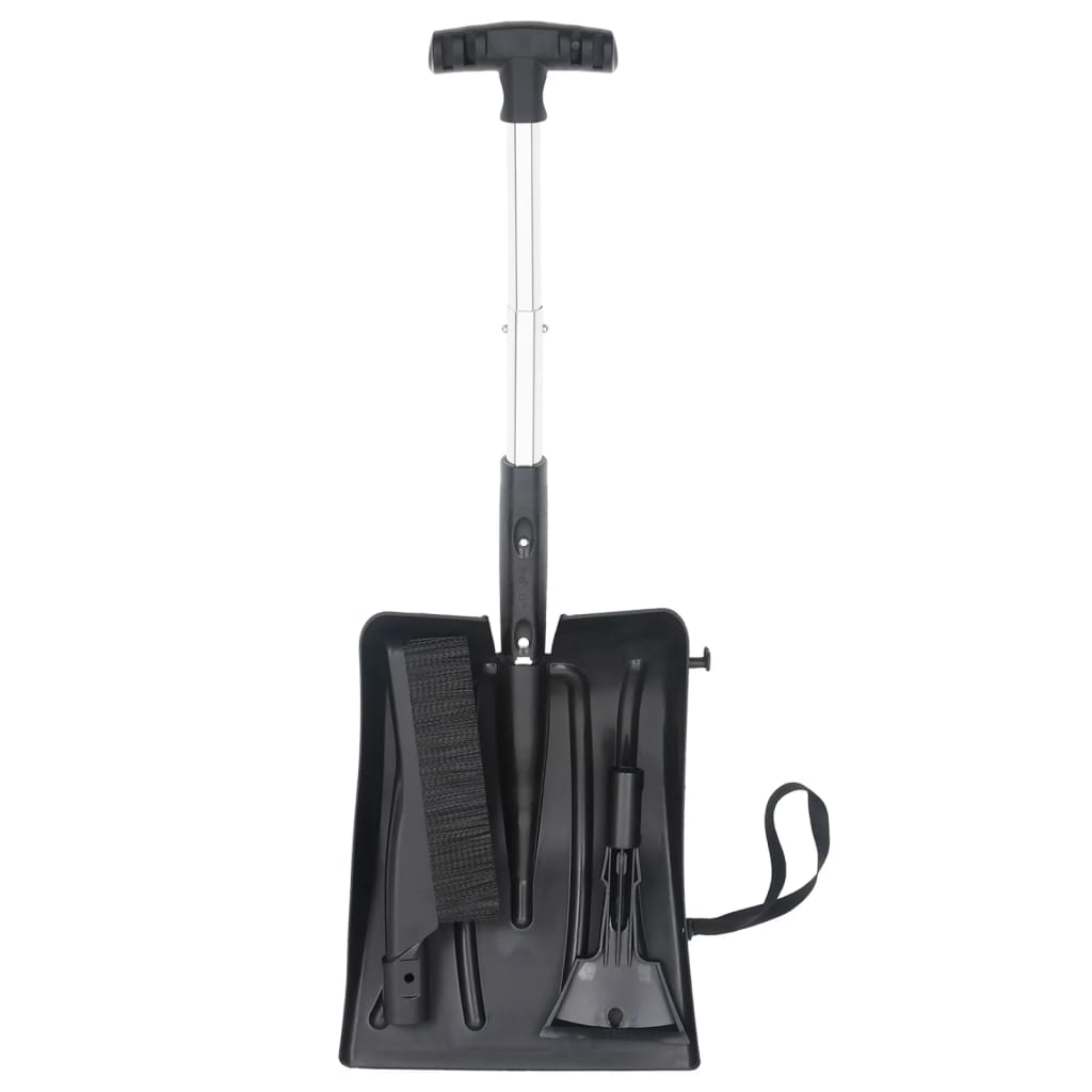 Vidaxl 3-en-1 Snow-Shovel Set Aluminium Black