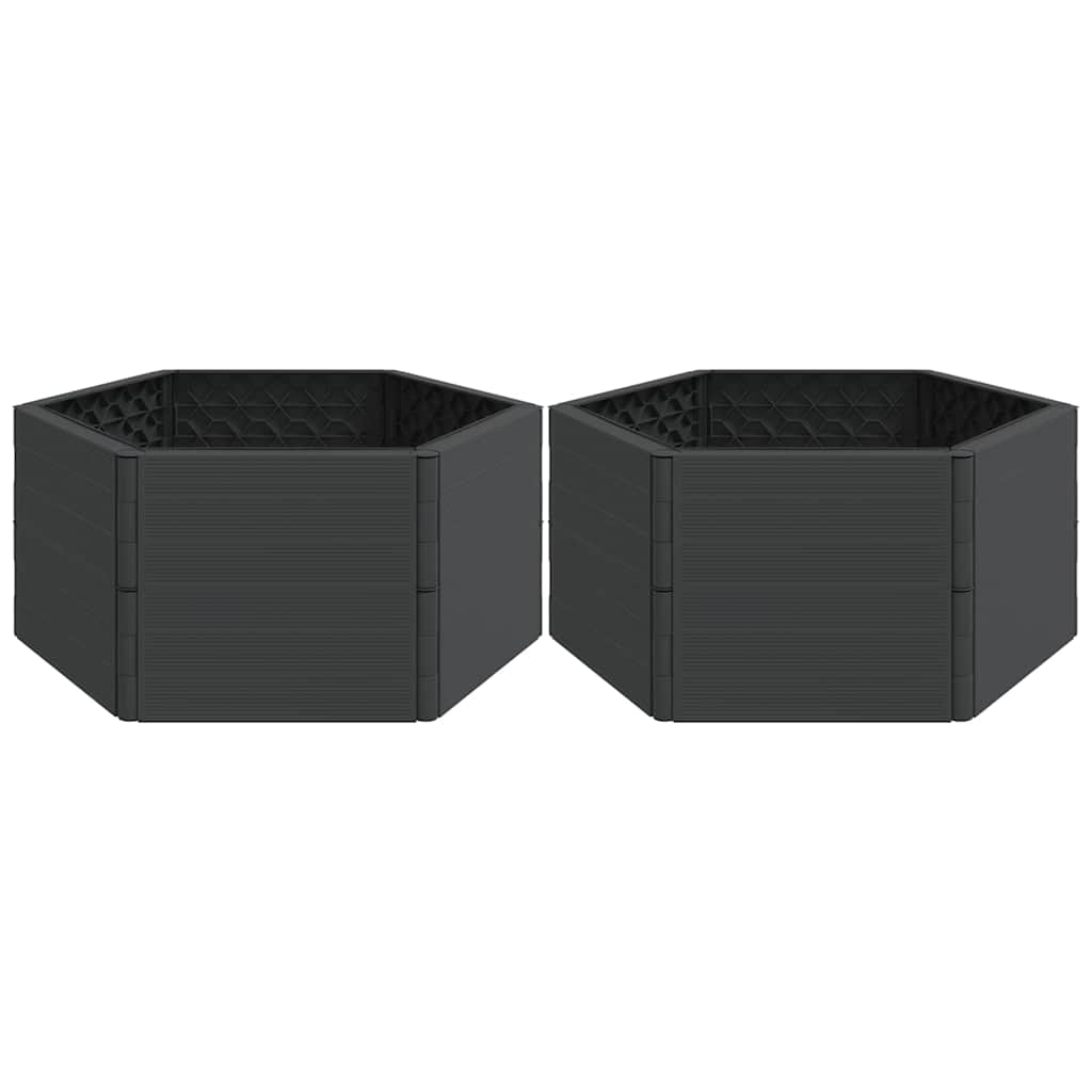 Vidaxl planteurs 2 st pp anthracite -colored